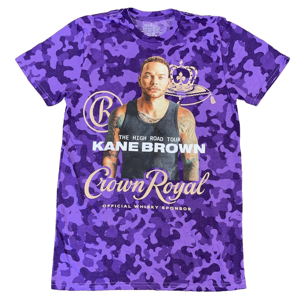 Kane Brown High‎ Road Tour Crown Royal Adult M Purple T-Shirt Concert